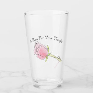 Een Roos voor je gedachten Glas