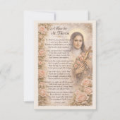Een Roos voor St. Thérèse Devotionele Notitie (Voorkant)