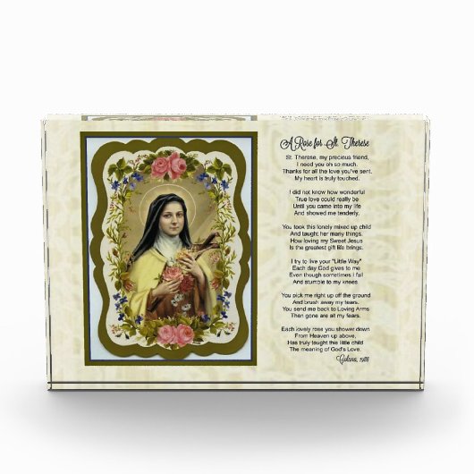Een Roos voor St. Therese Poem Fotoblokken (Voorkant)