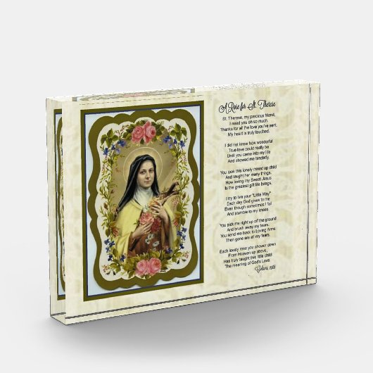 Een Roos voor St. Therese Poem Fotoblokken (Links)
