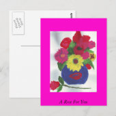 Een Roos voor u Briefkaart (Voorkant / Achterkant)