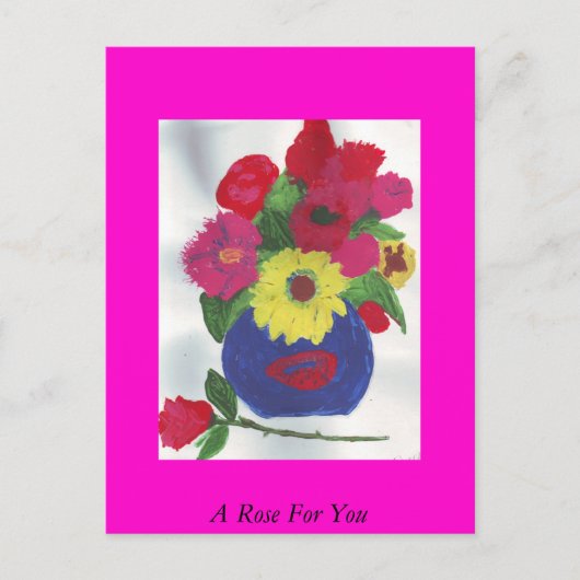 Een Roos voor u Briefkaart (Voorkant)
