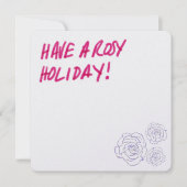 Een Rosy Holiday Feestdagenkaart (Voorkant)