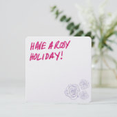 Een Rosy Holiday Feestdagenkaart (Staand voorkant)