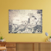 Een rotsachtig landschap (graving) canvas afdruk (Insitu (Woonkamer))