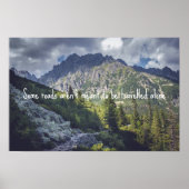 Een rotsachtig pad naar hoge bergtoppen poster (Voorkant)