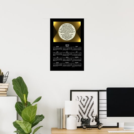 Een Round Tuit kalender ~ afdruk Poster (Thuiskantoor)