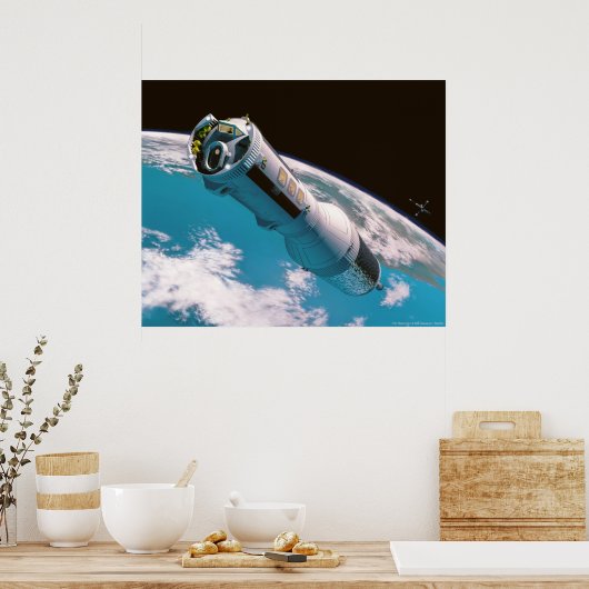 Een routinevliegtuig naar de maan poster (Keuken)