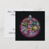 Een royaal elegante kerstuitnodiging - SRF Kaart (Voorkant / Achterkant)