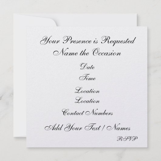 Een royaal elegante kerstuitnodiging - SRF Kaart (Achterkant)