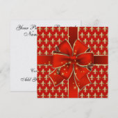 Een royaal elegante rode boog Fleur de Lis Uitnodi Kaart (Voorkant / Achterkant)