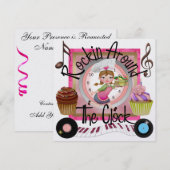 Een Royal Cupcake Rockin' Party - SRF Kaart (Voorkant / Achterkant)