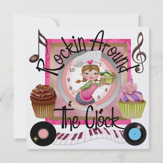 Een Royal Cupcake Rockin' Party - SRF Kaart (Voorkant)