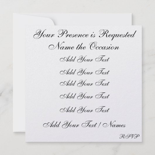 Een Royal Event / Party - SRF Kaart (Achterkant)