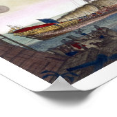 Een Royal Galley (Spaans of Portugees), gerold doo Poster (Hoek)