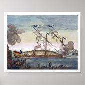 Een Royal Galley (Spaans of Portugees), gerold doo Poster (Voorkant)