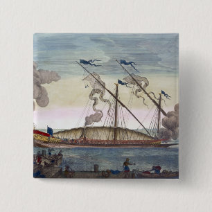 Een Royal Galley (Spaans of Portugees), gerold doo Vierkante Button 5,1 Cm