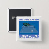 Een Royale-wedstrijd spelen Vierkante Button 5,1 Cm (Voorkant /achterkant)