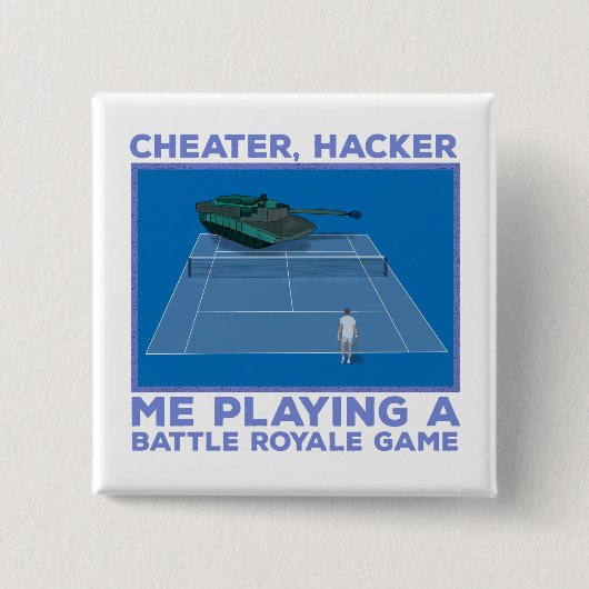Een Royale-wedstrijd spelen Vierkante Button 5,1 Cm (Voorkant)