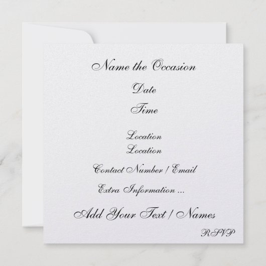 Een royally Elegant Event - SRF Kaart (Achterkant)