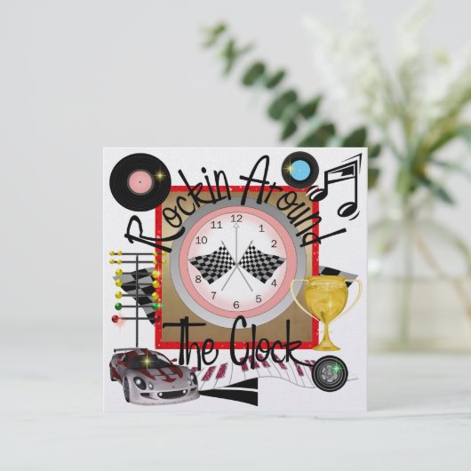 Een Royally Rockin' Racing Party - SRF Kaart (Staand voorkant)