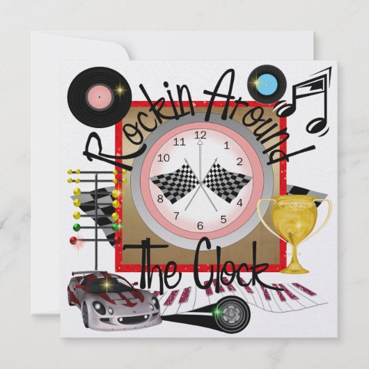 Een Royally Rockin' Racing Party - SRF Kaart (Voorkant)