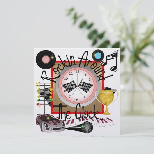 Een Royally Rockin' Racing Party - SRF Kaart (Staand voorkant)