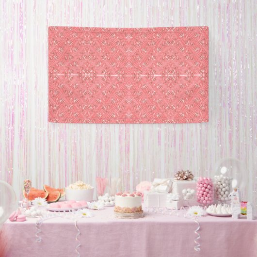 Een roze achtergrond als nooit tevoren! spandoek (Feest)