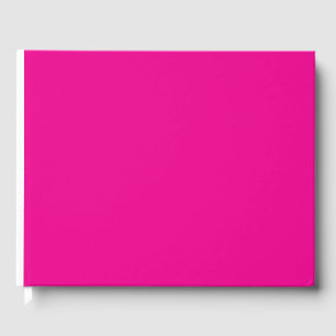 Een roze achtergrond met een gastenboek