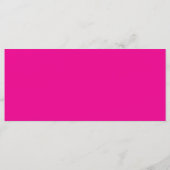 Een roze achtergrond met een menu (Achterkant)