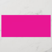 Een roze achtergrond met een menu (Voorkant)