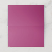 een roze achtergrond met een witte plaatskaartje (Buitenkant ongevouwen)