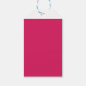 Een roze achtergrond met een witte rand cadeaulabel (Voorkant)