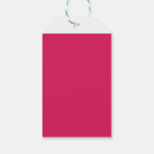 Een roze achtergrond met een witte rand cadeaulabel (Achterkant)