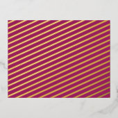 Een roze achtergrond met een witte rand folie feestdagen briefkaart (Voorkant)