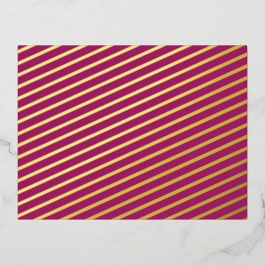 Een roze achtergrond met een witte rand folie feestdagen briefkaart (Voorkant)