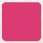 een roze achtergrond met een witte rand kartonnen onderzetters<br><div class="desc">6 Op maat gemaakte vierkante papieren onderzetters voor elke gelegenheid.</div>