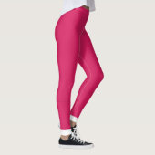 Een roze achtergrond met een witte rand leggings (Rechts)