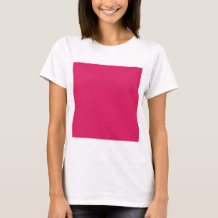 Een roze achtergrond met een witte rand t-shirt