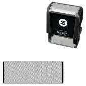 Een roze achtergrond met een witte rand zelfinktende stempel (In situ)