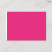 Een roze achtergrond met een zwarte achtergrond plaatskaartje (Voorkant)