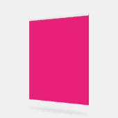 Een roze achtergrond met een zwarte rand acryl bord (Hoek)