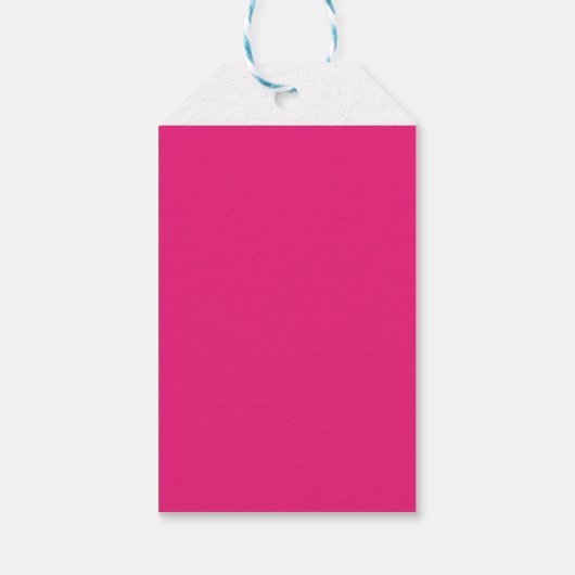 Een roze achtergrond met een zwarte rand cadeaulabel (Achterkant)