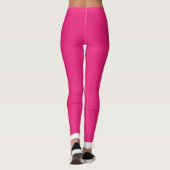 Een roze achtergrond met een zwarte rand leggings (Achterkant)