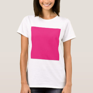 Een roze achtergrond met een zwarte rand t-shirt