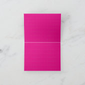Een roze achtergrond met witte stippen bedankkaart (Binnen)