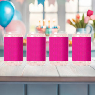 Een roze achtergrond met witte stippen blikvorm glas