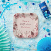 Een roze-alicieuze kerst papieren bordje (Feest)