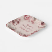 Een roze-alicieuze kerst papieren bordje (Gebogen)