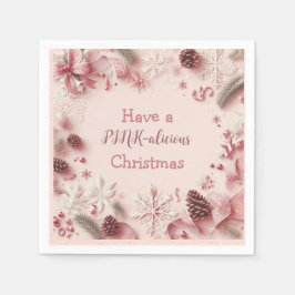 Een roze-alicieuze kerst servet